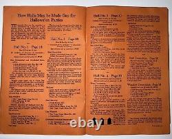 Rare Antique How To Entertain On Halloween Dennison Bogie Book, 1926, 14th Ed