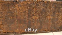 Rare Antique Huge Book, brass clasps, Russian Orthodox-Triodon Leather on Wood