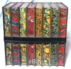 Rare Antique Huntley&palmers Literature Figural Books Biscuit Tin C1901