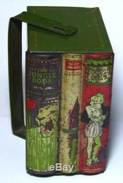 Rare Antique Huntley&palmers Stories Figural Books Biscuit Tin C1910 Jungle