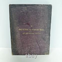 Rare Antique Inscribed 1st Ed Treatise on Haemophilia Dr. Wickam Legg 1872 book
