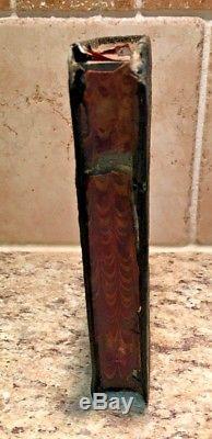 Rare Antique James Dixon & Sons Asprey Secret Book Hip Flask c. 1910 England