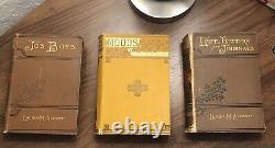 Rare Antique? LOUISA MAY ALCOTT Hard Cover Library Staging Decor Lot