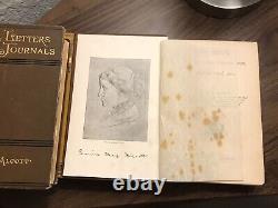 Rare Antique? LOUISA MAY ALCOTT Hard Cover Library Staging Decor Lot