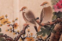 Rare Antique Large China Hand Painting Flowers Birds Book Marks MaJiaTong KK464