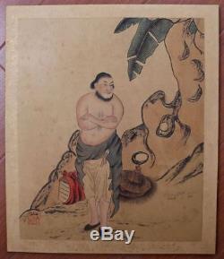 Rare Antique Large China Hand Painting LuoHanTu Book Marks DingYunPeng KK497