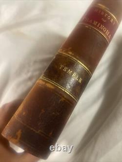 Rare Antique Leather Bound Book History of Framingham MA 1887 1st edition