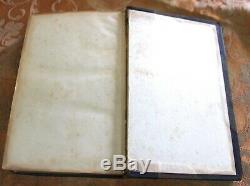 Rare Antique Leather Bound Masons Masonic History Book Masonic Chart c. 1846