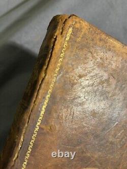 Rare Antique Leather Bound Religious Book Life of Jesus Christ 1820 Illustrated