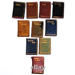 Rare Antique Liliput Klassiker Miniature Book Set, 11 Vols in Case Shakespeare +