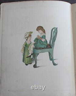 Rare Antique Old Book Afternoon Tea 1890 Illustrated Victorian Children Poetry