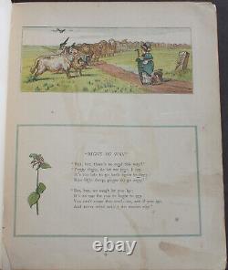 Rare Antique Old Book Afternoon Tea 1890 Illustrated Victorian Children Poetry