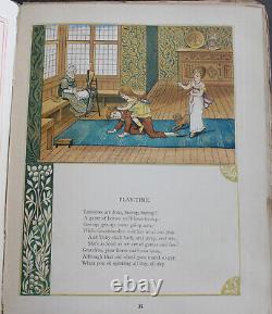 Rare Antique Old Book Afternoon Tea 1890 Illustrated Victorian Children Poetry