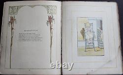 Rare Antique Old Book Afternoon Tea 1890 Illustrated Victorian Children Poetry