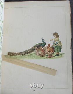 Rare Antique Old Book Afternoon Tea 1890 Illustrated Victorian Children Poetry