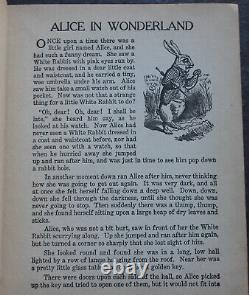 Rare Antique Old Book Alice's Adventures in Wonderland 1910s Illustrated Scarce