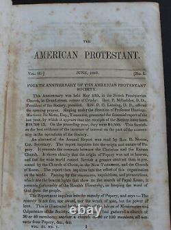 Rare Antique Old Book American Protestant 1847 Calvin, Luther, Assassination +