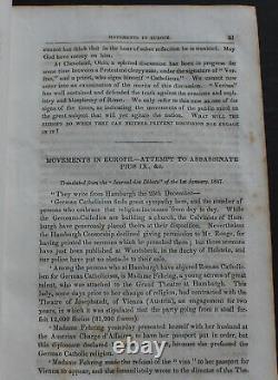 Rare Antique Old Book American Protestant 1847 Calvin, Luther, Assassination +