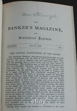 Rare Antique Old Book Banker's Magazine 1878-79 Gold, Inflation, Depression +++