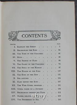 Rare Antique Old Book Belshazzar Fall Of Babylon 1902 Illustrated Legend Tale