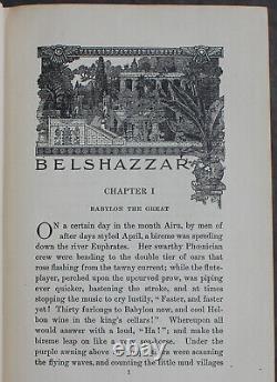 Rare Antique Old Book Belshazzar Fall Of Babylon 1902 Illustrated Legend Tale