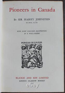Rare Antique Old Book Canada 1912 Illustrated Maps Pioneers Geography Indians