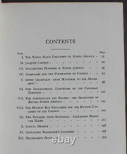 Rare Antique Old Book Canada 1912 Illustrated Maps Pioneers Geography Indians