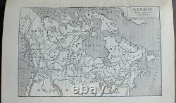 Rare Antique Old Book Canada 1912 Illustrated Maps Pioneers Geography Indians