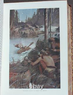 Rare Antique Old Book Canada 1912 Illustrated Maps Pioneers Geography Indians