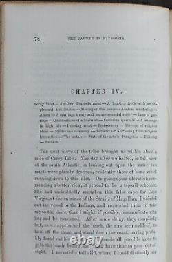 Rare Antique Old Book Captive In Patagonia 1853 Illustrated South America Native