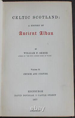 Rare Antique Old Book Celtic Scotland 1877 Ancient Alban Church & Culture