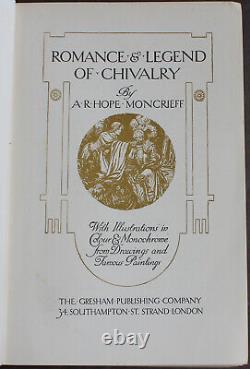 Rare Antique Old Book Chivalry 1920 Illustrated King Arthur Medieval Legend