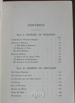 Rare Antique Old Book Chivalry 1920 Illustrated King Arthur Medieval Legend