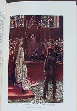 Rare Antique Old Book Chivalry 1920 Illustrated King Arthur Medieval Legend