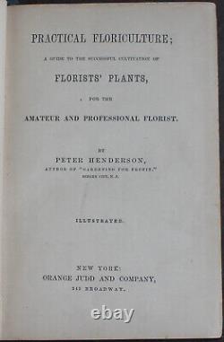 Rare Antique Old Book Florist Plants 1869 1st Illustrated Garden Nature Scarce