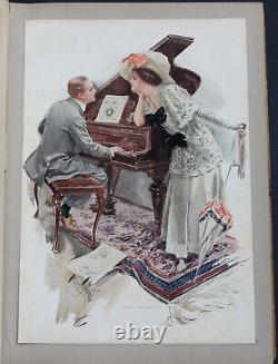 Rare Antique Old Book Garden of Girls 1910 Illustrated Harrison Fisher Scarce
