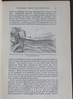 Rare Antique Old Book Geology Agriculture Engineering Land Gems Oil + Map 1874