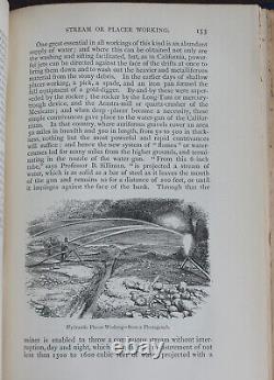 Rare Antique Old Book Geology Agriculture Engineering Land Gems Oil + Map 1874