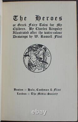 Rare Antique Old Book Greek Fairy Tales 1910 Illustrated Myth Legend Greece