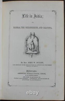 Rare Antique Old Book India 1855 Illustrated Calcutta Gods Occult Hindu Caste