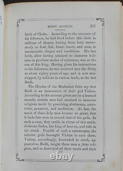 Rare Antique Old Book India 1855 Illustrated Calcutta Gods Occult Hindu Caste