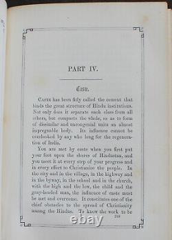 Rare Antique Old Book India 1855 Illustrated Calcutta Gods Occult Hindu Caste