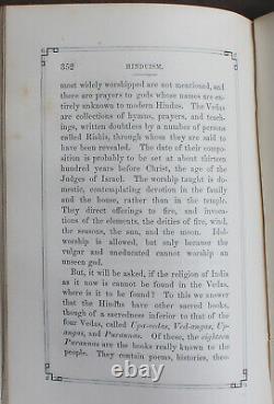 Rare Antique Old Book India 1855 Illustrated Calcutta Gods Occult Hindu Caste