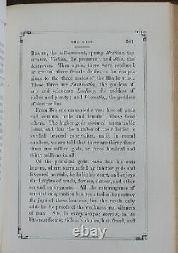 Rare Antique Old Book India 1855 Illustrated Calcutta Gods Occult Hindu Caste