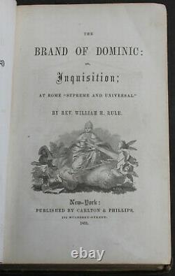 Rare Antique Old Book Inquisition 1853 Spain, Italy, Portugal, India Scarce Work