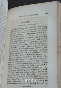 Rare Antique Old Book Inquisition 1853 Spain, Italy, Portugal, India Scarce Work