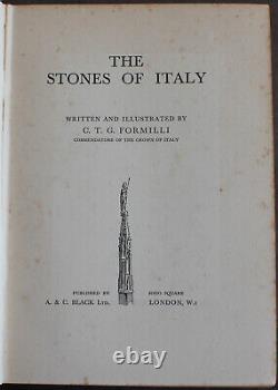 Rare Antique Old Book Italy 1927 Illustrated Genoa Rome Milan Venice Naples +