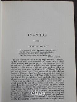 Rare Antique Old Book Ivanhoe 1880s Illustrated Crusades Middle Ages England +