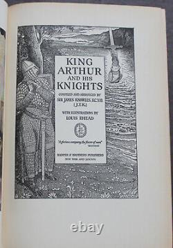 Rare Antique Old Book King Arthur 1923 Illustrated Legend Knight Merlin Scarce