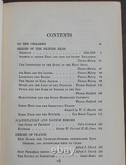 Rare Antique Old Book King Arthur Robin Hood Vikings 1907 Illustrated Fairy Tale